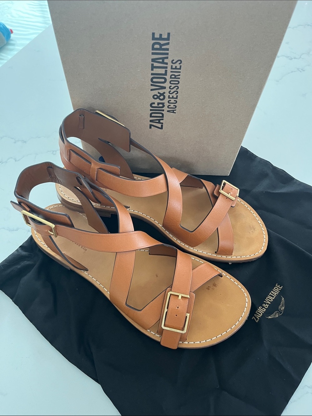 Zadig & Voltaire Leather Slingback Sandals – Box & Dust Bag Included
Size 41